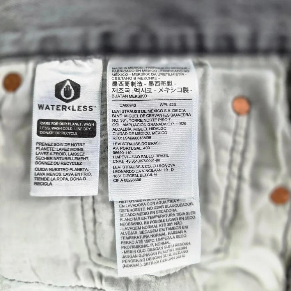 Levis 501 Original Fit Grey Button Fly Straight Leg Denim Jeans Mens 34x31